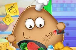 POU KITCHEN SLACKING jogo online no