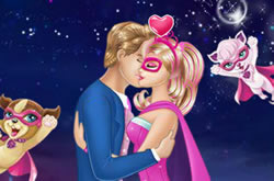 Super Barbie And Ken Kissing