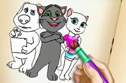 Tom and Angela Coloring Book