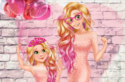 Princess Mom and Daughter Cute Family Look