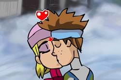 Skiing Kiss