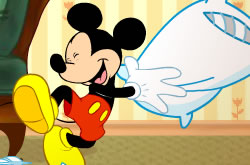 Mickey and Friends in Pillow Fight